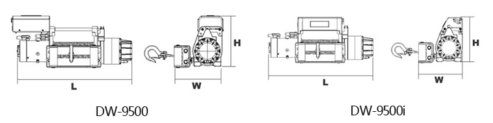 DW-9500(i)電動(dòng)絞盤(pán)結(jié)構(gòu)尺寸圖片